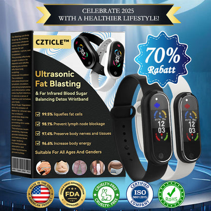 CZTICLE™ Ultrasonic Fat Blasting & Far Infrared Blood Sugar Balancing Detox Wristband(👨‍⚕️Recommended by PlasticSurgeons)
