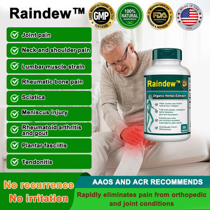 Raindew™ Organic Herbal Extract-(Provides pain eliminate for Arthritis, Muscle, Back Pain, Knees, Back, Shoulders, Hips, Wrists, Hands)