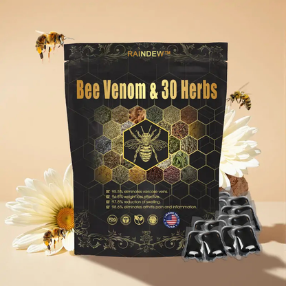 RAINDEW™ Bee Venom & 30-Herb Detox Foot Soak Beads for Body Sculpting- Recommended by the America Lymphatic Academy (ALA) 🧀