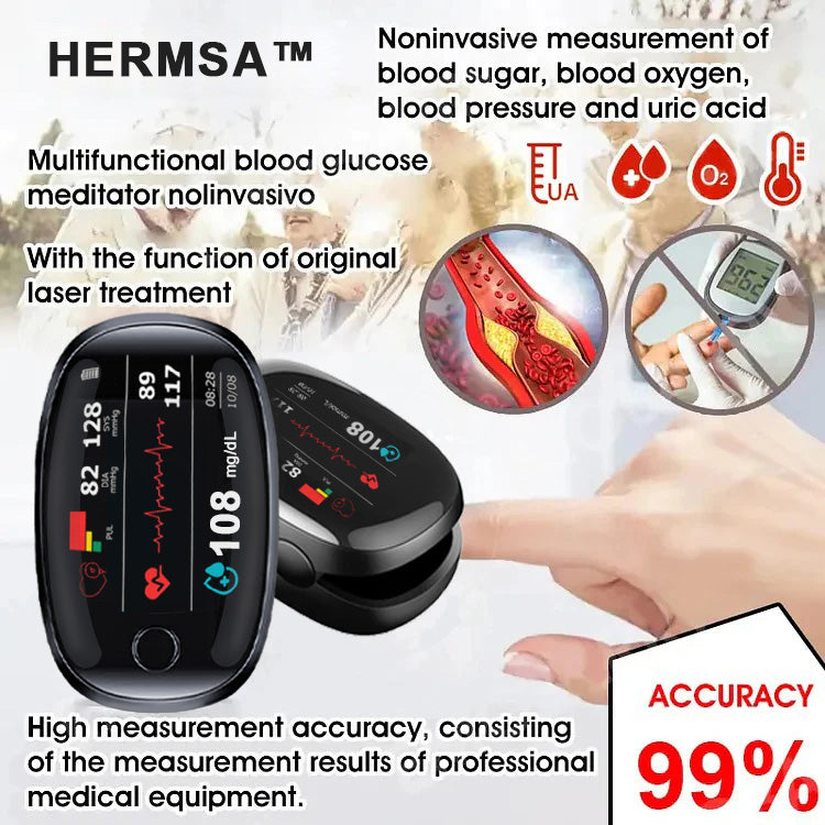 【OFFICIAL STORE】HERMSA™ Non-Invasive Blood Glucose Meter[99.9% Accuracy]
