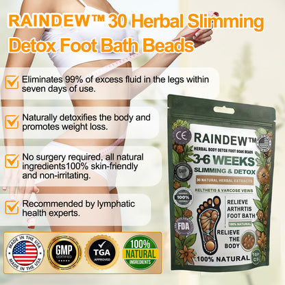 Raindew™ Herbal Body Detox Foot Soak Beads🦵👩‍⚕️(𝐋𝐀𝐍𝐀 𝐂𝐞𝐫𝐭𝐢𝐟𝐢𝐜𝐚𝐭𝐢𝐨𝐧,𝗟𝘆𝗺𝗽𝗵𝗮𝘁𝗶𝗰 𝗔𝘀𝘀𝗼𝗰𝗶𝗮𝘁𝗶𝗼𝗻 𝗼𝗳 𝗔𝗺𝗲𝗿𝗶𝗰𝗮)