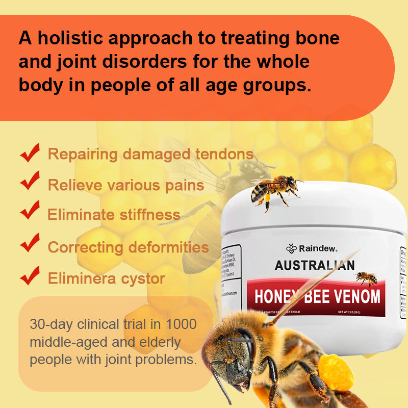 🔥Free Shipping🔥Raindew® Australian Honey Bee Venom Pain & Bone Healing Cream ⏰Limited time discount Last 30 minutes⏰