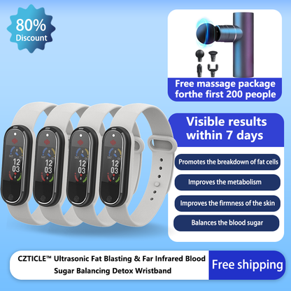 CZTICLE™ Ultrasonic Fat Blasting & Far Infrared Blood Sugar Balancing Detox Wristband(👨‍⚕️Recommended by PlasticSurgeons)