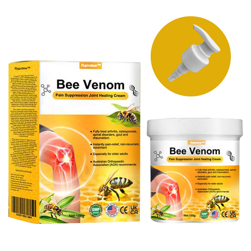 Raindew™ Bee Venom Pain Suppression Joint Healing Cream (👩🏼‍⚕️AOA Recommended)